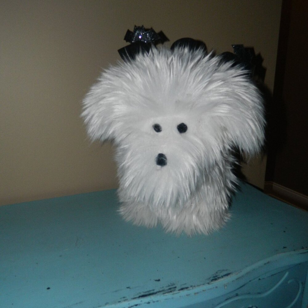 Pottery Barn Luna the Luxe Dog Pillow BOO Halloween